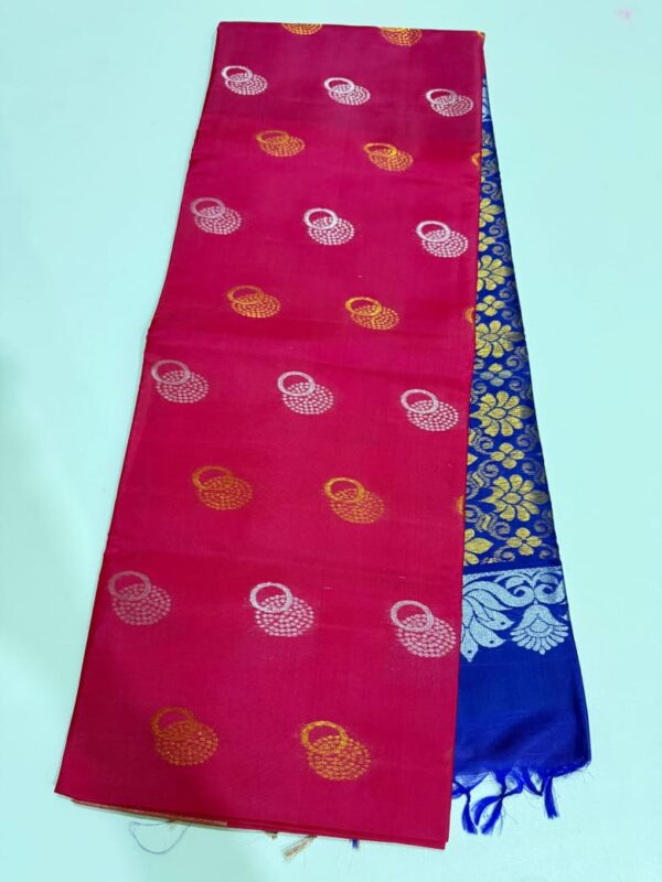 Dharmavaram Pattu Saree Pure Silk Zari Weaving Floral Border Rich Pallu With Blouse Piece