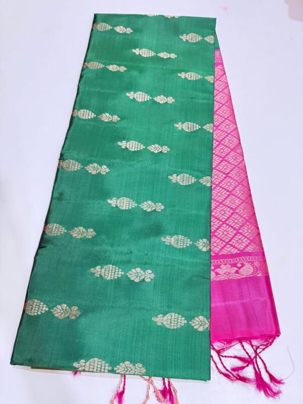 Dharmavaram Pattu Saree Cotton South Silk Pure Zari Border With Blouse Piece